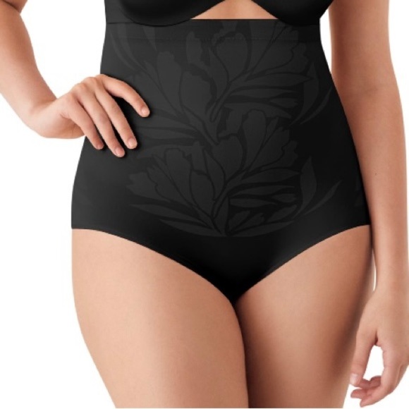 Maidenform Flexees Shapewear Womens Size Small Black High Waist Brief Ultra Firm - Picture 4 of 6